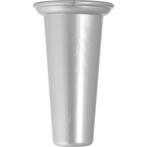 Vase cimetière en plastique, argenté, 18,5 cm