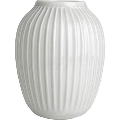 Vase H25.5 cm design danois pour fleurs fait main, blanc (1/5)