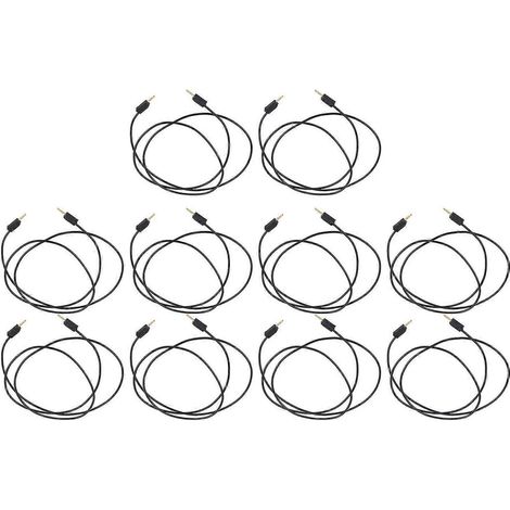 10er-Set Bananenstecker-Prüfleitungen, Messing, PVC, elektrische Prüfkabel für Multimeter, 2 mm, Schwarz
