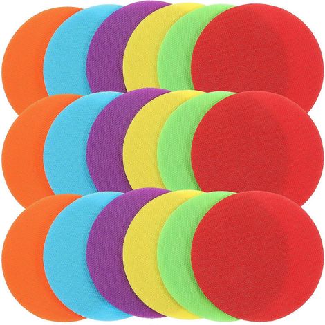 30 marqueurs de tapis de 10 cm, autocollants ronds colorés pour salle de classe, fournitures de jeu et d'entraînement pour enfants, maternelle et famille (couleur aléatoire)-10cm