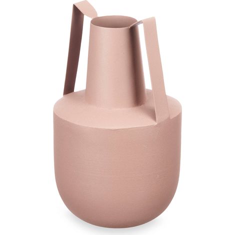 Vase aus Metall, pastellfarben, mit Griffen, 21 cm