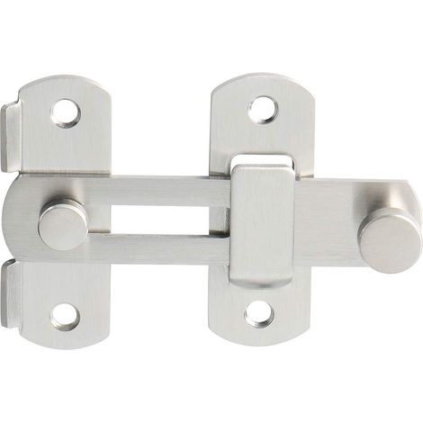Verrou Porte Interieure Loquet Porte Exterieur, Fermeture Loquet à Bascule Serrure Verrou Portail en Acier Inoxydable pour Fenêtre, Placard et Jardin, Brossé, 2,5MM Épaisseur, (1/5)