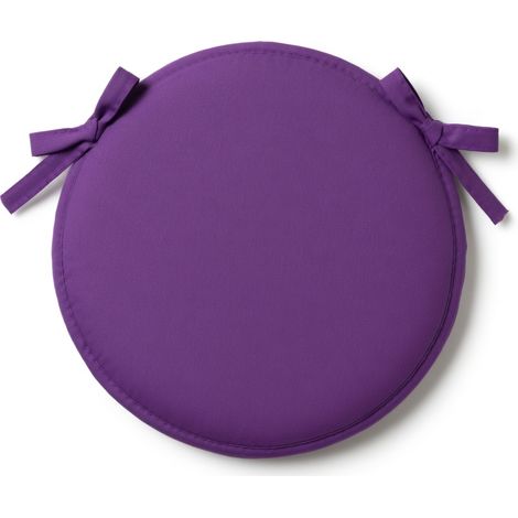 Coussin de chaise violet diamètre 38 cm