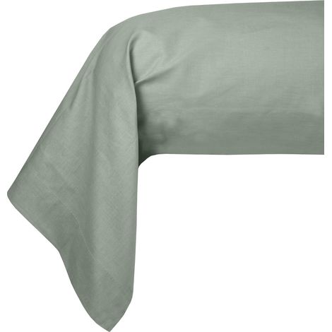 Taie de Traversin Taille 45x185 cm 100% Coton Biologique Couleur Kaki Modèle Horizon Linge de lit pour Maison Doux et Confortable (1/5)