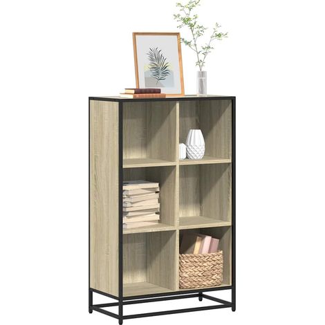 Armario de libros contrachapada color roble 65,5x33x107,5 cm