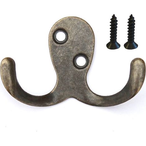 DanDiBo 1x Wandhaken Kleiderhaken 4,2 cm aus Metall Messing Haken Garderobenhaken