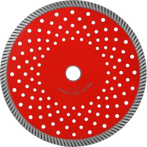 Disque diamanté 230mm rouge, lame de scie circulaire multifonction pour béton, granit et marbre. (1/5)