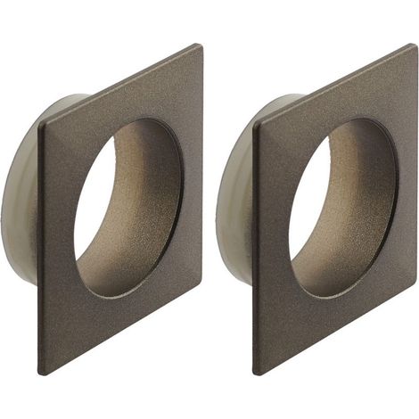 2x Rosace de bouton poussoir carrée en plastique pour épaisseur de porte 19mm Verrou Fermeture Caravane Sécurité Push-lock, anthracite (1/3)