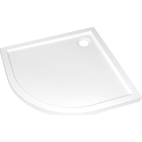 Halbrunde Acryl-Duschwanne 90 cm in Weiß