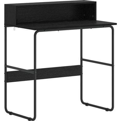 vidaXL Bureau avec rangement Chêne noir 80 x 50 x 91 cm