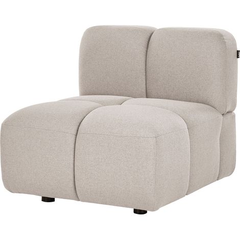 Fauteuil Modulaire Moderne en Tissu Rembourré sans Accoudoirs Beige Maksaberg (1/5)