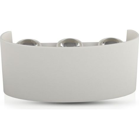 Aplique de pared LED V-TAC de 6 W, doble haz, cuerpo blanco, blanco cálido, IP65