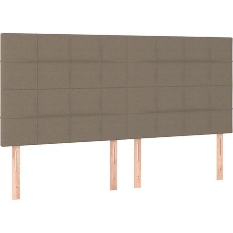 Maison Exclusive - Testiera per letto Tortora 160x5x118/128 cm Tessuto