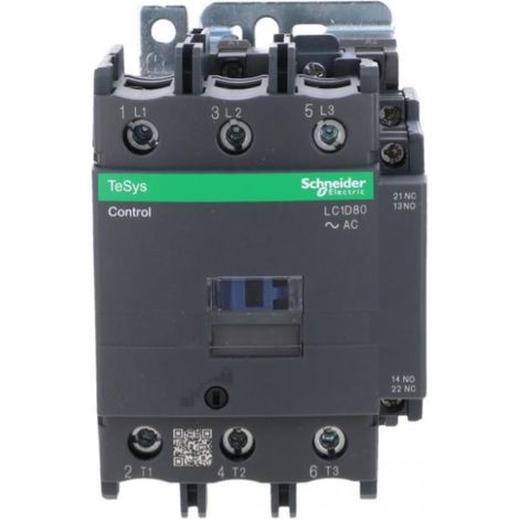 SCHNEIDER Schütz 80 A 3-polig 110 V AC 50/60 Hz 1 Öffner + 1 Schließer