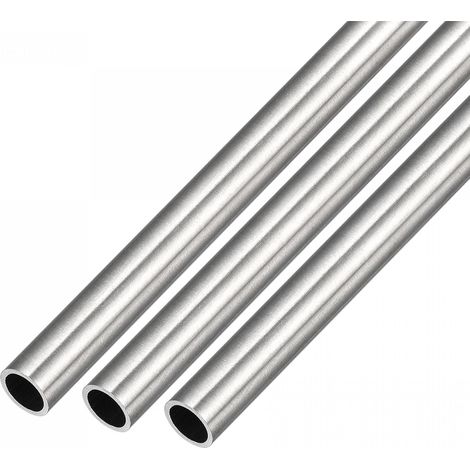 Lot de 3 tubes droits en acier inoxydable 304 pour l'ameublement et la machinerie, 6 mm x 0,5 300