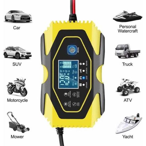 Chargeur de Batterie - - 6A - 12V/24V - Écran LCD Tactile - Protection Multiple (1/4)