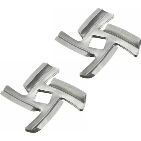 Set di 2 lame per tritacarne per tritacarne Porkert 5, lama per tritacarne KitchenAid, diametro del foro 8,3 mm, taglio a croce con foro quadrato per tritacarne 5 (1/5)