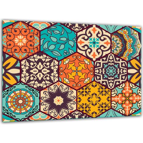 Tagliere in vetro temperato 30x22 cm con motivo a mosaico (1/5)