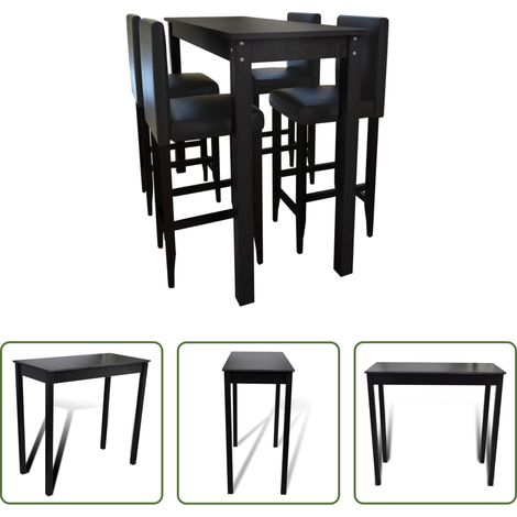 Barset - Barset Bartisch mit 4 Barhockern Schwarz (1/5)