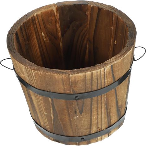 Holzblumentopf Sukkulenten Pflanzgefäß Balkon Garten Vintage (1/5)