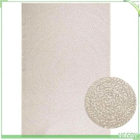 4010378 Tapis ZIZUR crème 140x200 cm aspect de jute intérieur extérieur (1/5)