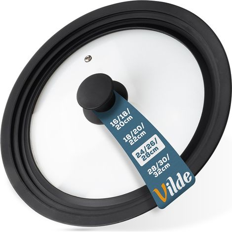 Tapa de silicona universal para ollas y sartenes de 24, 26 y 28 cm. (1/5)
