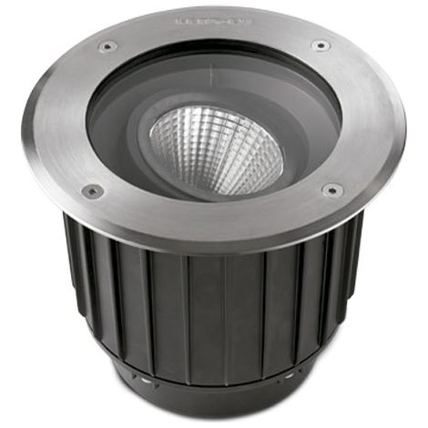 Ledsc4 - Empotrable de suelo Gea Cob LED Aluminium ø185mm Acero inoxidable AISI 316, Aluminio, Cristal Acero inoxidable AISI 316, Transparente