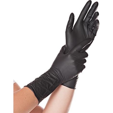 Gant nitrile noir SAFE LONG non poudré (1/5)