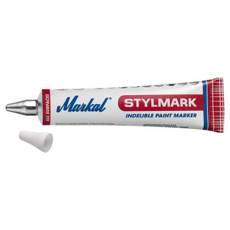 Marqueur peinture indelebile tube 50ml blanc Wilmart