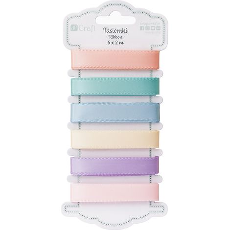 Nastri di raso color pastello 6x2 m