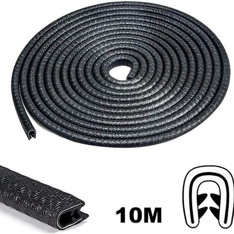 10m of black, non-adhesive, U-shaped, wear-resistant rubber protective tape for the edges of most car doors. (1/5)