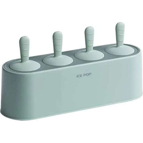 Moules à popsicle à carreaux, moule à glace en silicone avec moule à pop anti-goutte réutilisable DIY popsicle set (1/5)