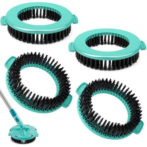 4 Pièces pour Leifheit Clean Twist Disc Mop Ergo Tête de Brosse Rechange (1/4)