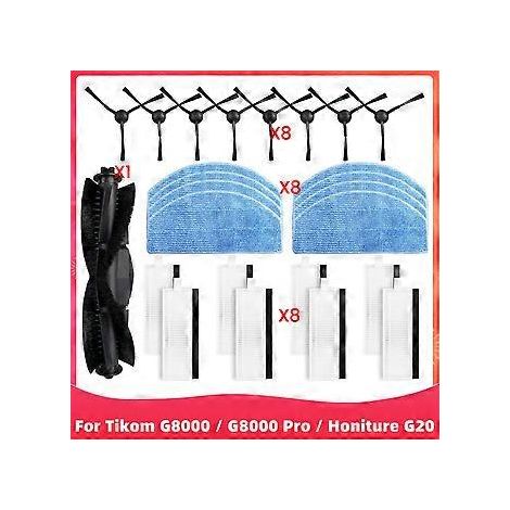 Ersatzteile für G8000 / G8000 Pro / G20 Pro: Seitenbürstenfilter, Wischtücher und Rollenbürste für Saugroboter (1/5)