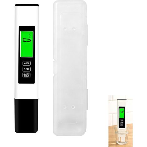 Testeur Eau Potable Numérique, TDS Meter EC Température 3-en-1 avec Écran LCD Grand Format Moniteur de Qualité d’Eau Précis 0-9999ppm pour Aquarium Hydroponie Piscine Jardin et Usage Domestique (1/5)