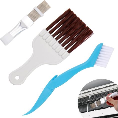 CCYKXAPeignes à Condensateur 3 Pcs, Peigne d'Aileron de Condensateur, Kit de Nettoyage pour Climatiseur -Brosse de Nettoyage pour Climatiseur (1/5)