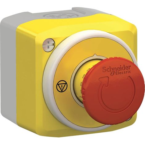 Schneider Electric XALK178W3B140E Bouton d'arrêt d'urgence en boîtier 1 NO (T), 1 NF (R) IP66, IP67, (1/3)