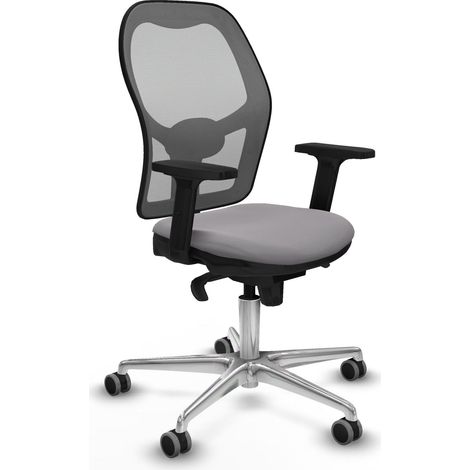 Sedia da ufficio piqueras y crespo Jorquera grigio mesh pelle