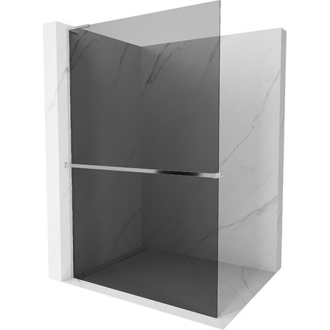 Mexen Kioto+ L paroi de douche avec étagère Walk-in 70 x 200 cm, graphit, chrome - 800-070-123-01-40 (1/5)