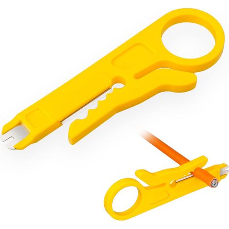 Abisolierzange – Ergonomischer Griff – Für CAT5/6/7-Patchpanels, Kabelinstallation, Abisolierung, AWG 22, Netzwerkdosen, Patchpanels, schnelle Lösung und