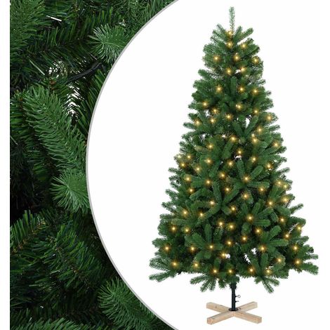 Albero di Natale artificiale 150 cm 150 LED Bianco caldo PVC vidaXL (1/5)