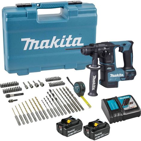Makita DHR171RFX3 18V LXT 17mm Brushless SDS+ Rotary Hammer Kit - 2x 3Ah Batteries, Charger & 65pc Accessories Carrying Case (1/5)