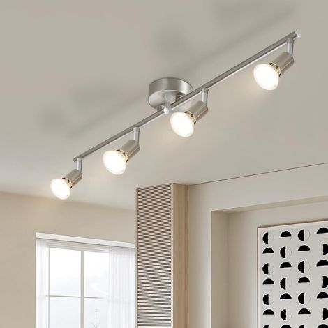 Plafonnier LED 4 Spot GU10 Éclairage Plafond Luminaire Spot Orientable Lampe Industrielle Plafonnier Intérieur Moderne Chambre Cuisine Salon, Sans Ampoule (1/5)