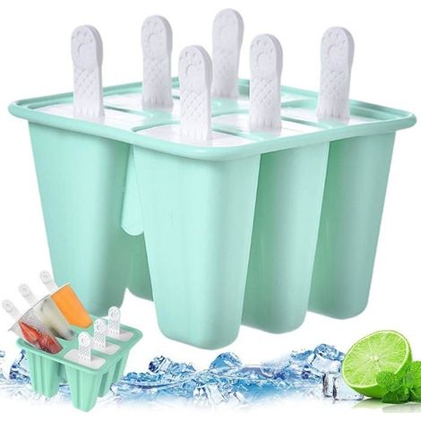 Moules à glace en silicone, moules à glace, moules à sucettes glacées, moules à glace réutilisables, ensemble de moules à sucettes (1/4)