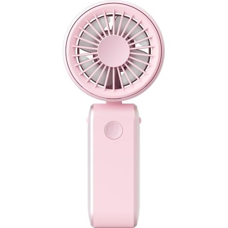 Rechargeable Handheld Folding Fan, 3-Speed Portable Cooling Fan, Easy Carry for Outdoor Work & Travel,Pink (1/5)