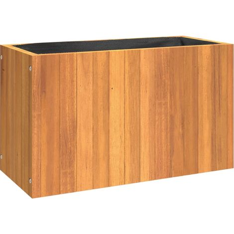Jardinera de madera maciza de acacia 59x27,5x35 cm vidaXL