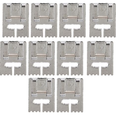 10 Pièces Pied Presseur à Rainures 5 7 9 Surface Lisse Sans Bave pour Machine à Coudre Domestique
