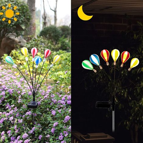 Solar-Gartenleuchten, dekorative Solar-Heißluftballonleuchten, Solar-Glühwürmchenleuchten, Solarleuchten für die Außendekoration, Garten, Hof und Rasen. (1/5)