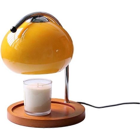 Lampe chauffe-bougie avec variateur, style rétro, en verre, pour l'aromathérapie et la fonte de cire parfumée. Compatible avec les bougies parfumées en pot et les prises américaines. (1/5)