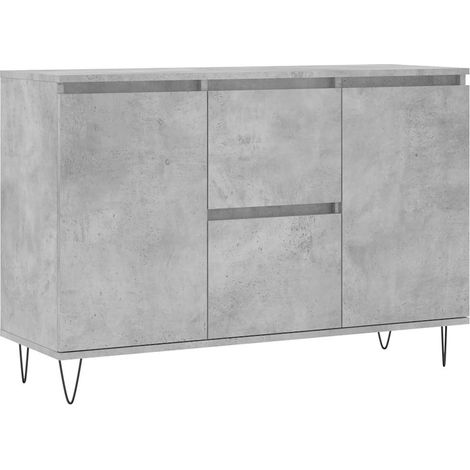 Sideboard Concrete Grey 101.5x35x70 cm Engineered Wood vidaXL (1/5)